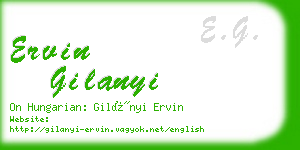 ervin gilanyi business card